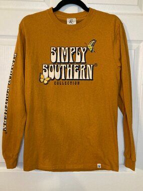 Simply Southern Men's Yellow 'Rise Above & Beyond' Long Sleeve T-shirt - Size S